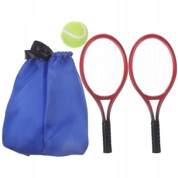 Dekorativer Mini-Tennisschläger für Minikoffer und bunte Plastiklandschaften