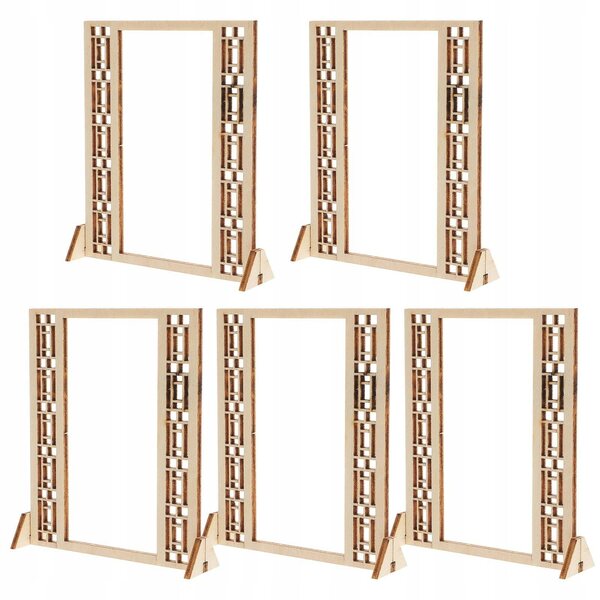 Hölzerne Puppenhaus-Miniaturen – 5er-Set, Braun