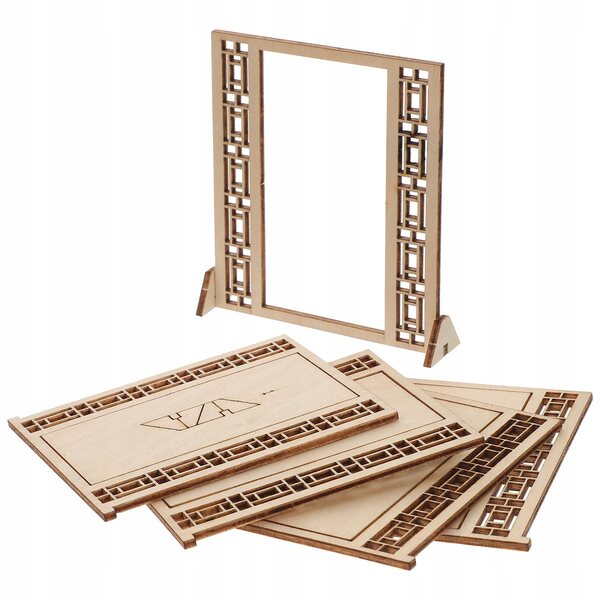 Hölzerne Puppenhaus-Miniaturen – 5er-Set, Braun