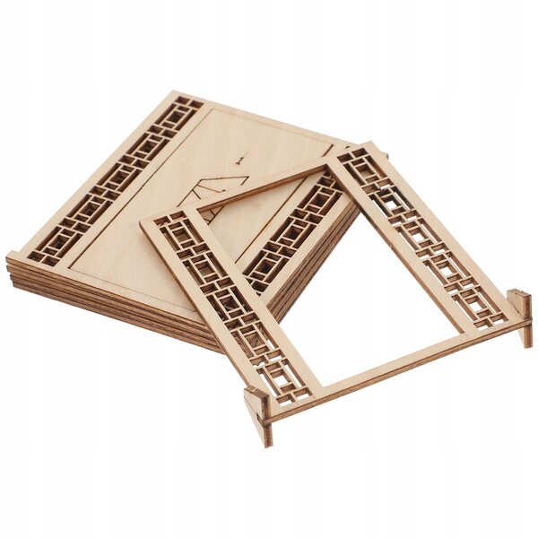 Hölzerne Puppenhaus-Miniaturen – 5er-Set, Braun