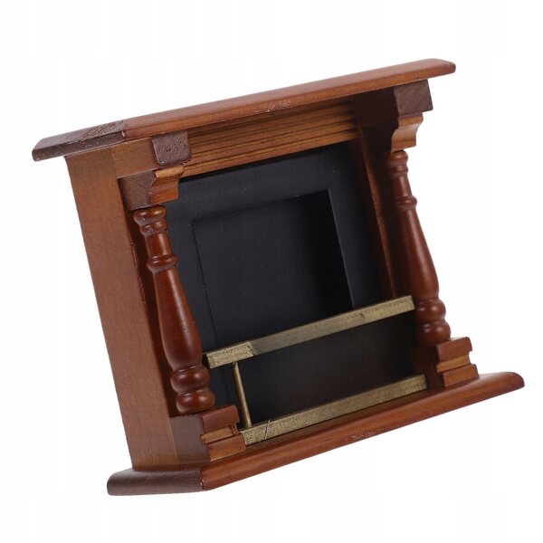 Miniatura camino in legno per casa delle bambole, decorazione realistica
