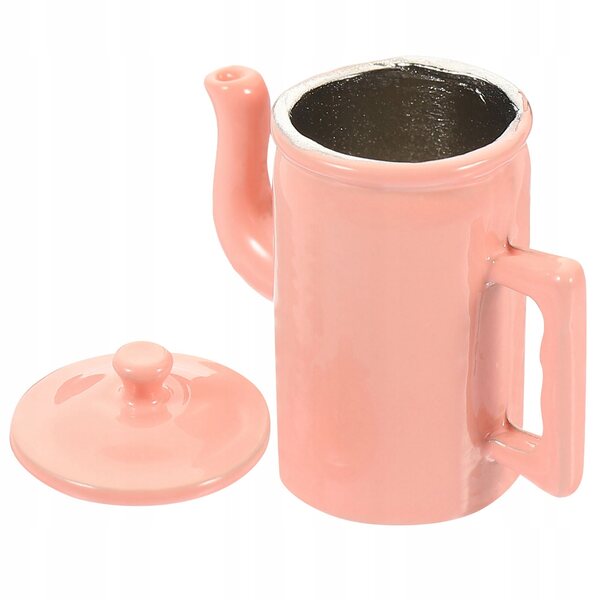 Eleganter Miniatur-Kaffee-Dzbanek mit Deckel und Griff, zarte Dekoration
