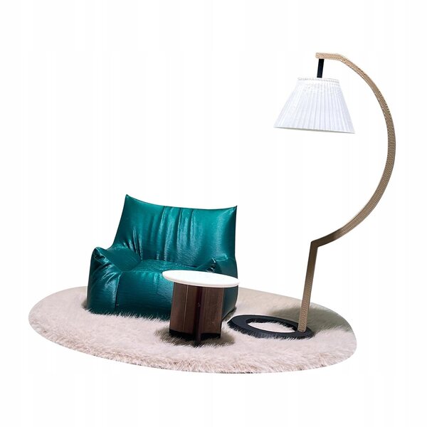 1:12 Puppenhaus-Miniaturmöbelset mit Sofa, Lampe und Teppich
