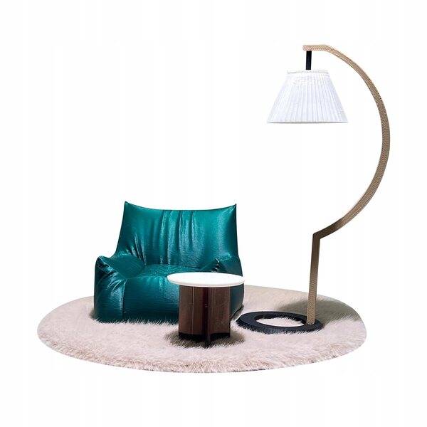 1:12 Puppenhaus-Miniaturmöbelset mit Sofa, Lampe und Teppich
