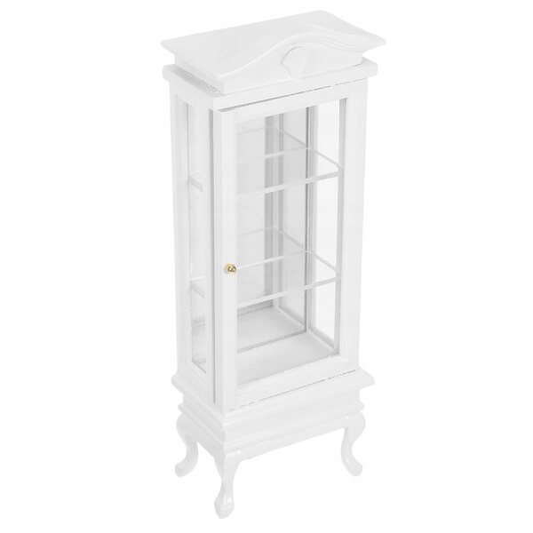 Mini Comò in Legno Bianco per Casa delle Bambole 1:12 con Design a Cupola