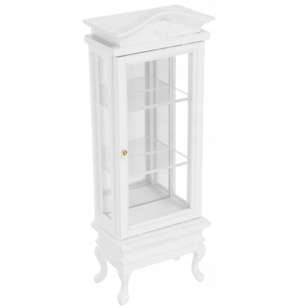 Mini Comò in Legno Bianco per Casa delle Bambole 1:12 con Design a Cupola
