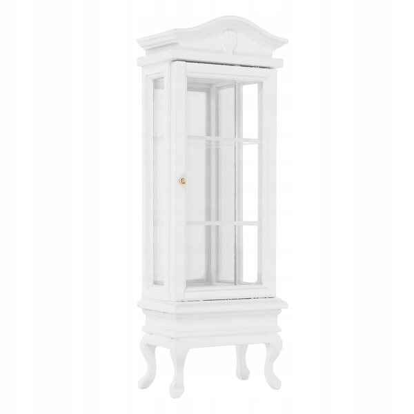 Mini Comò in Legno Bianco per Casa delle Bambole 1:12 con Design a Cupola
