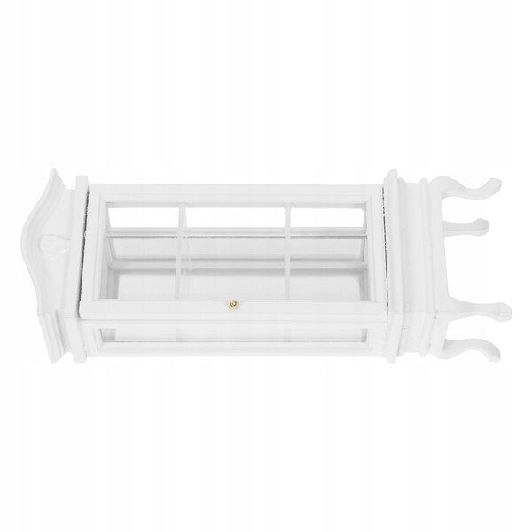 Mini Comò in Legno Bianco per Casa delle Bambole 1:12 con Design a Cupola