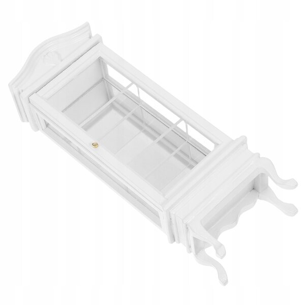 Mini Comò in Legno Bianco per Casa delle Bambole 1:12 con Design a Cupola