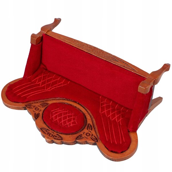 Mini sofa in legno di betulla marrone per arredo e gioco dei bambini