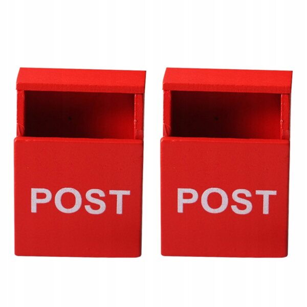 Mini Scrigni Postali in Legno per Bambini - Set 2 Pezzi, Decorazioni per Mini Case