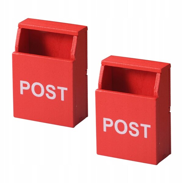 Mini Scrigni Postali in Legno per Bambini - Set 2 Pezzi, Decorazioni per Mini Case