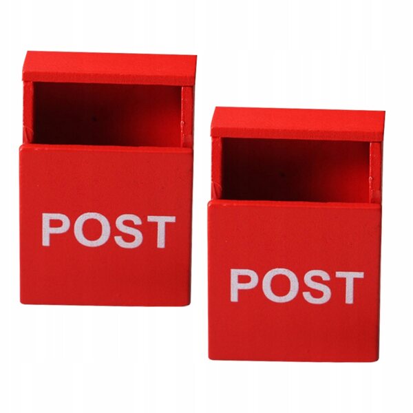 Mini Scrigni Postali in Legno per Bambini - Set 2 Pezzi, Decorazioni per Mini Case