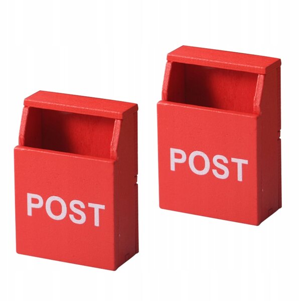 Mini Scrigni Postali in Legno per Bambini - Set 2 Pezzi, Decorazioni per Mini Case