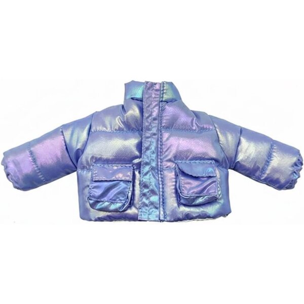 Lila gepolsterte Winter-Daunenjacke Puppenkleidungsset für Blythe und OB24