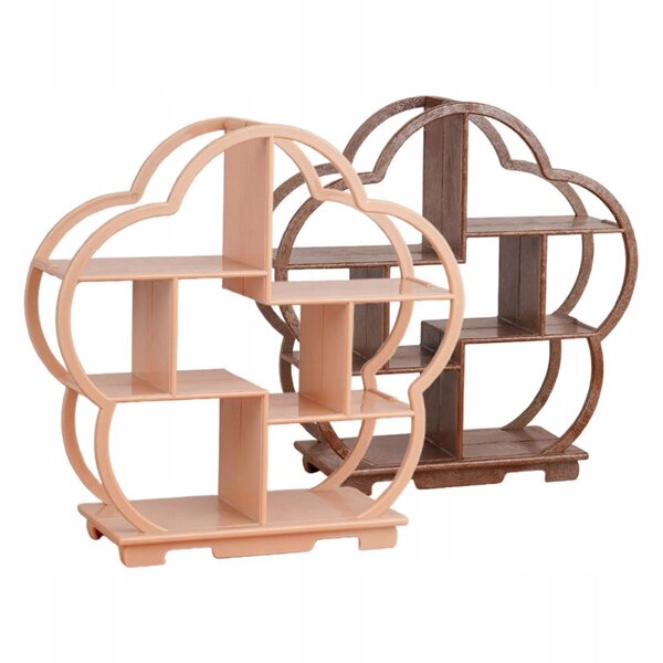 Set 2 Mini Regaoli in Legno Multicolore per Case delle Bambole Eleganti e Funzionali