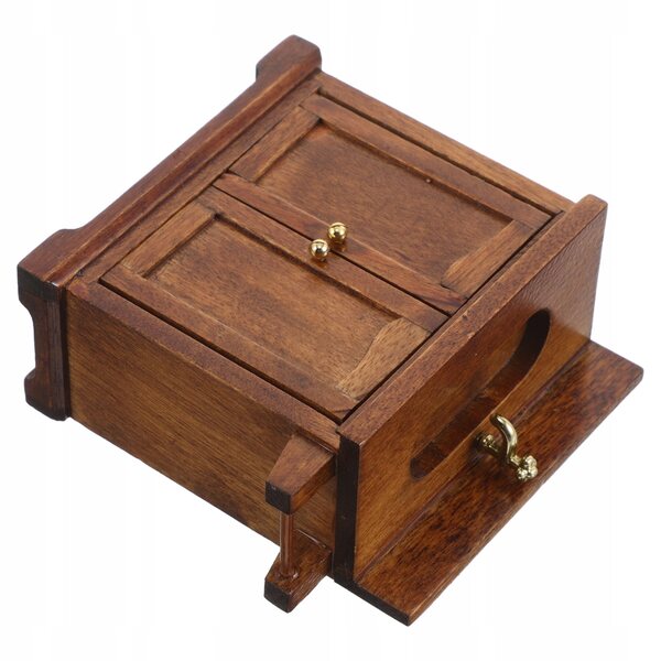 Mini Mobili Bagno in Legno per Casa delle Bambole Scala 1:12 con Lavandino Funzionale