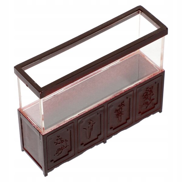 Mini Acquario Decorativo in ABS per Mini Case e Ambientazioni - Marrone Scuro