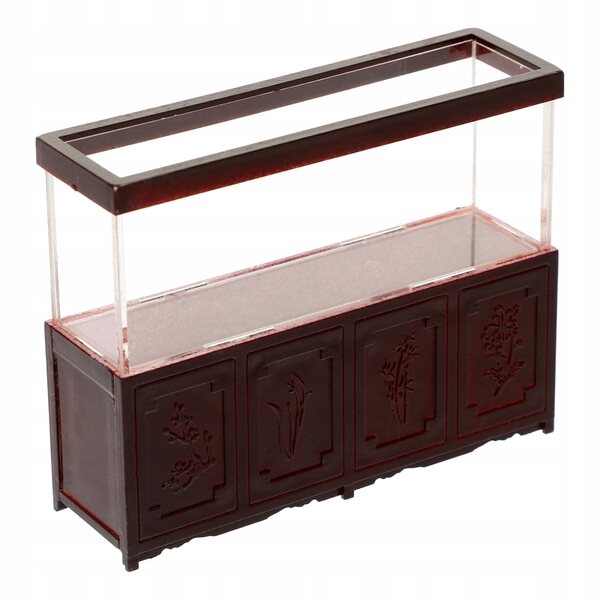 Mini Acquario Decorativo in ABS per Mini Case e Ambientazioni - Marrone Scuro
