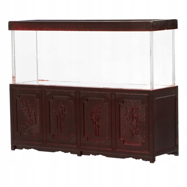 Mini Acquario Decorativo in ABS per Mini Case e Ambientazioni - Marrone Scuro