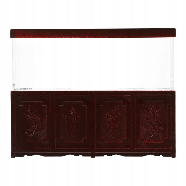 Mini Acquario Decorativo in ABS per Mini Case e Ambientazioni - Marrone Scuro