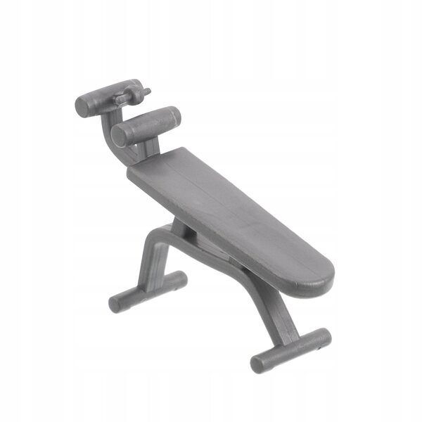Realistische en decoratieve grijze miniatuur fitnessaccessoires voor poppenhuizen