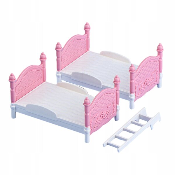 Letto per Bambole Miniatura 1:12 in PVC per Casa delle Bambole - Set Mobili