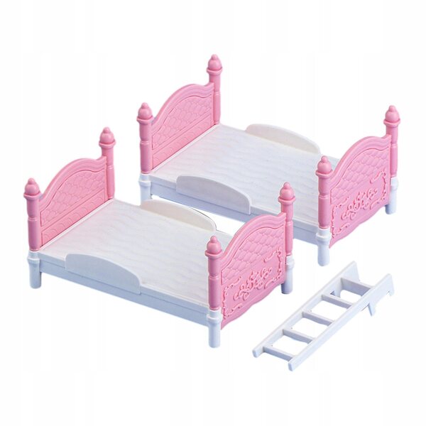 Letto per Bambole Miniatura 1:12 in PVC per Casa delle Bambole - Set Mobili