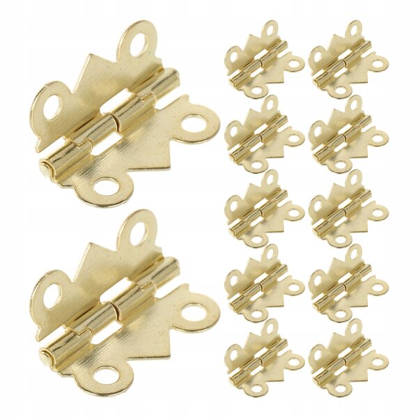 100 Mini-Goldscharniere für Möbel und realistische Puppenhäuser