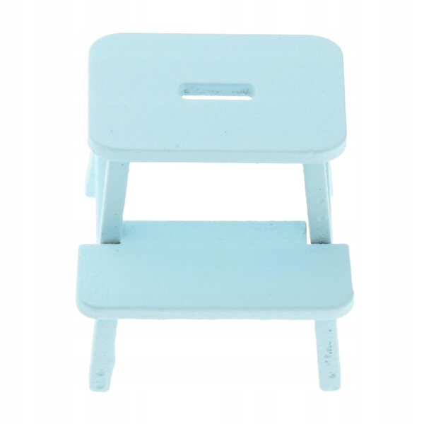 Dollhouse Step Chairs 2 Step Stool Chair Model Miniature Handpainted Blue