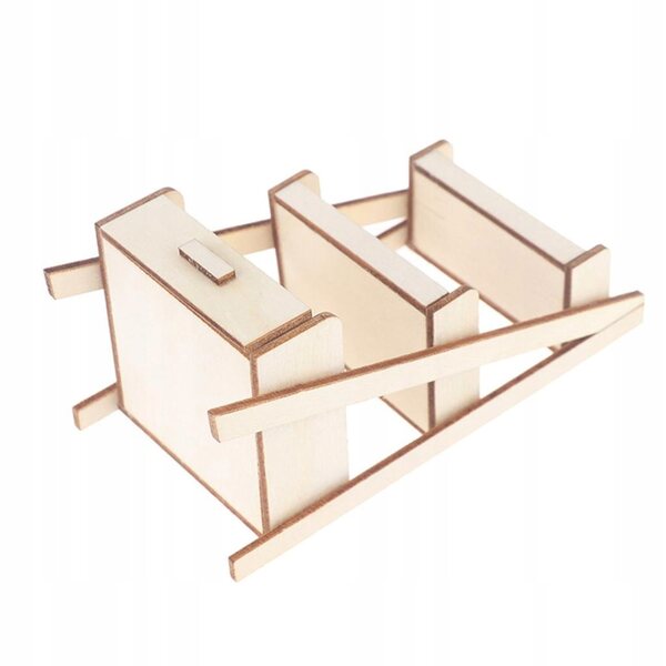 Espositore miniatura 1/12 in legno a 3 livelli per fiori e decorazioni casa bambole