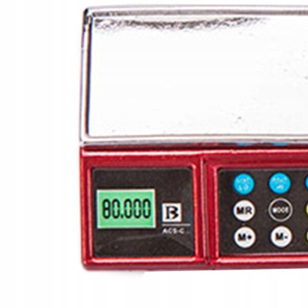 Elektronische Mini-Waage für Puppenhaus im Maßstab 1:12, Rot