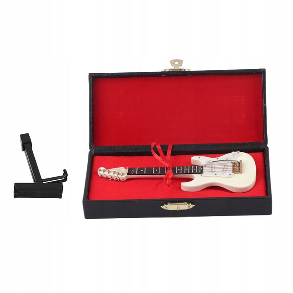 Mini-Gitarrenmodell aus Holz mit raffinierten Details zur Dekoration und als Geschenk