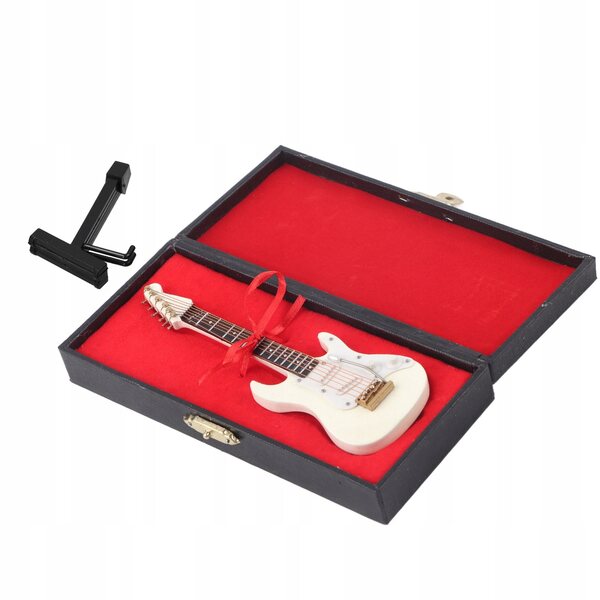 Mini-Gitarrenmodell aus Holz mit raffinierten Details zur Dekoration und als Geschenk