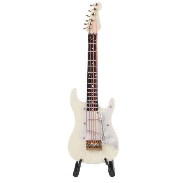 Mini-Gitarrenmodell aus Holz mit raffinierten Details zur Dekoration und als Geschenk