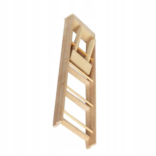 Mini Drabina in Legno per Decorazioni Domestiche e Giardini in Miniatura