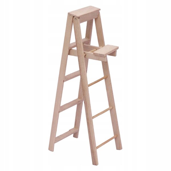 Mini Drabina in Legno per Decorazioni Domestiche e Giardini in Miniatura