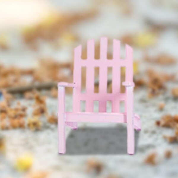 Mini Mobili in Legno 1:12 per Casa delle Bambole - Singolo Sedile Rosa