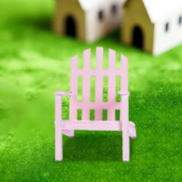 Mini Mobili in Legno 1:12 per Casa delle Bambole - Singolo Sedile Rosa