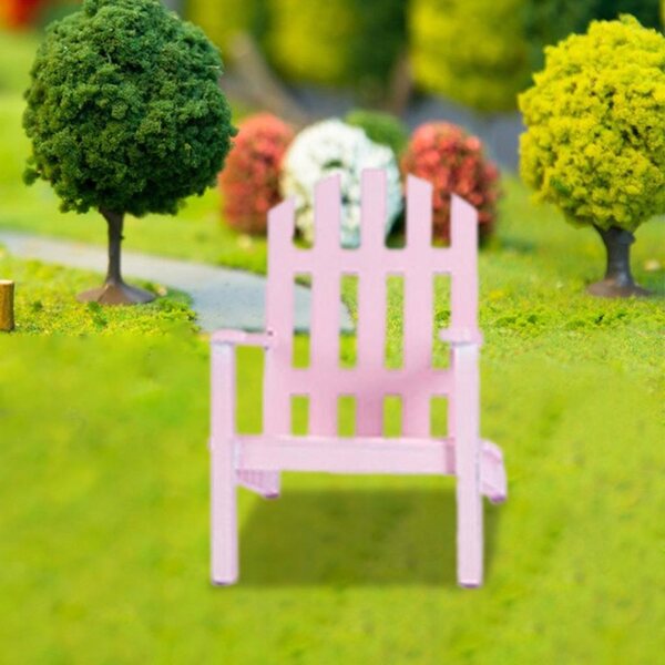 Mini Mobili in Legno 1:12 per Casa delle Bambole - Singolo Sedile Rosa