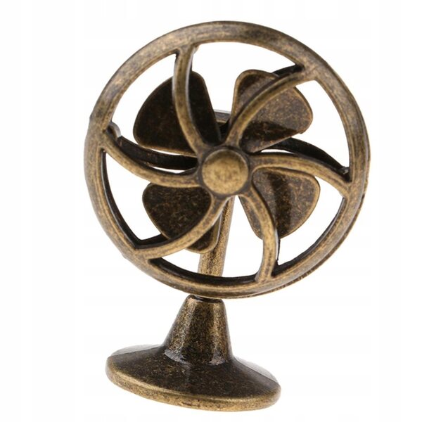 1/12 Mini-Retro-Stil-Elektroventilator aus Metall für Puppenhaus