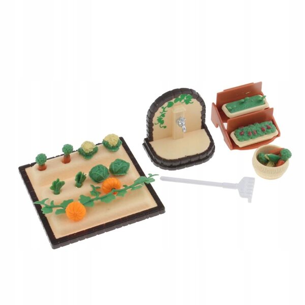 Miniatura casa delle bambole 1:12 Set Verdure e Piante in Plastica e Legno