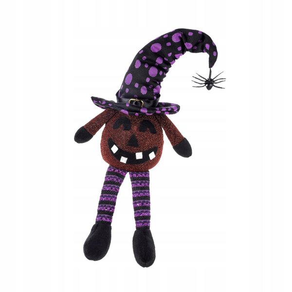 Lila Elfenzwergfigur mit LED-Licht, originelle Halloween-Dekoration, 39 cm