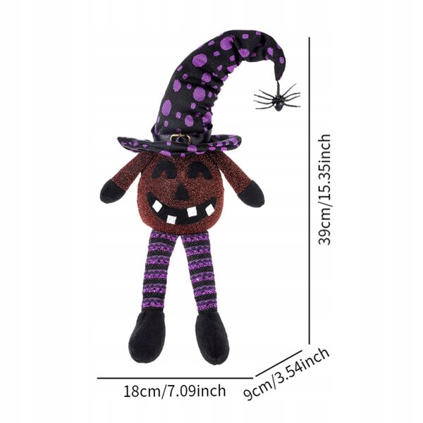 Lila Elfenzwergfigur mit LED-Licht, originelle Halloween-Dekoration, 39 cm