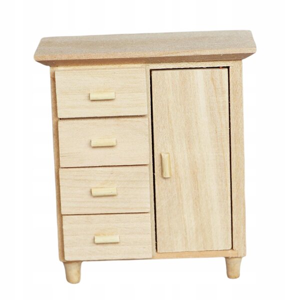 1:12 Miniatur-Holzschrank für Puppenhaus-Dekormöbel