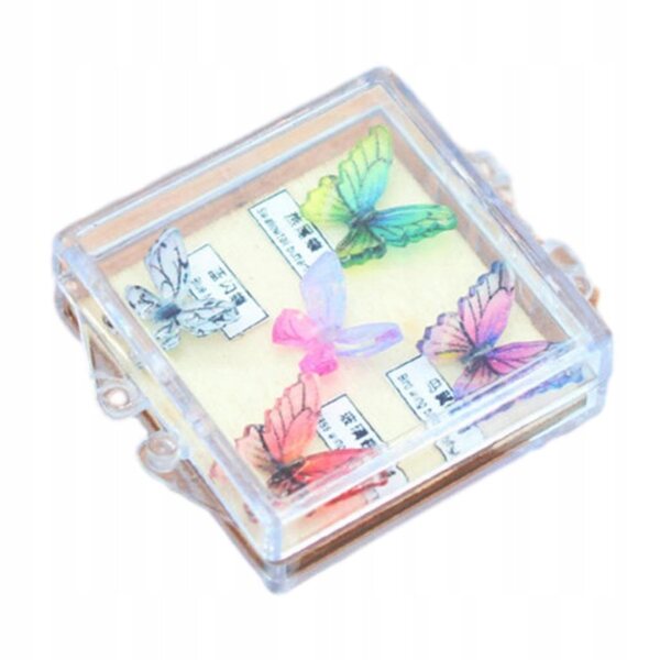 Domek dla lalek Motyl Mini Figurka DIY Rzemiosło Lśniąca Kolorowa Wróżka 5szt
