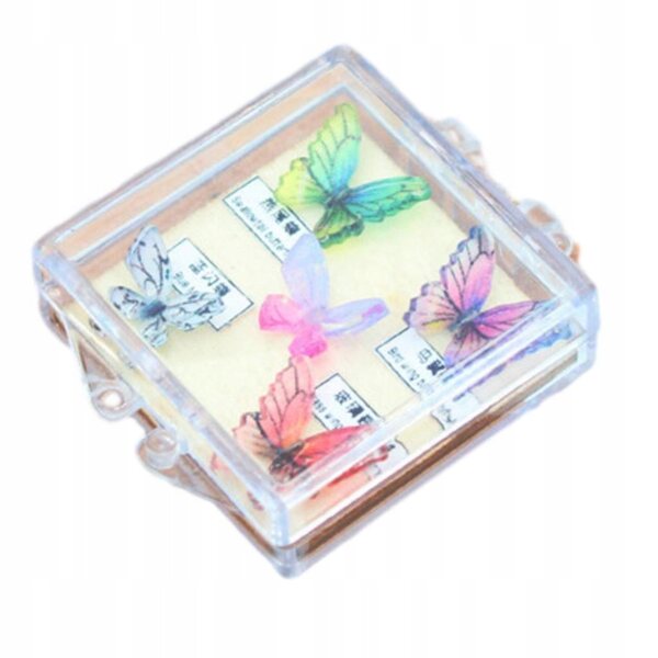 Domek dla lalek Motyl Mini Figurka DIY Rzemiosło Lśniąca Kolorowa Wróżka 5szt