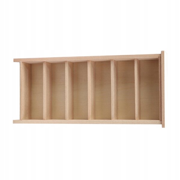 Hellbraunes Mini-Bücherregal aus Holz – Dekoration und Accessoires für ein Mini-Haus