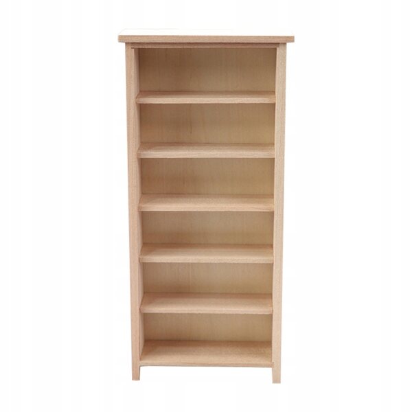 Hellbraunes Mini-Bücherregal aus Holz – Dekoration und Accessoires für ein Mini-Haus
