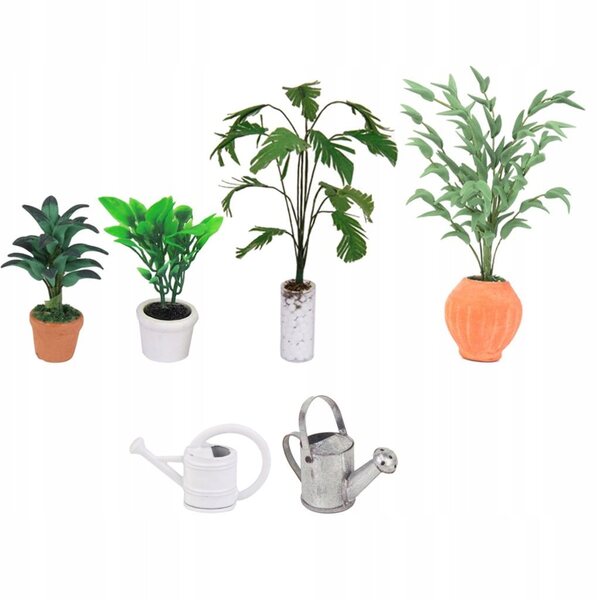 Konewka vintage in metallo miniatura 1:12 per casa delle bambole e giardino